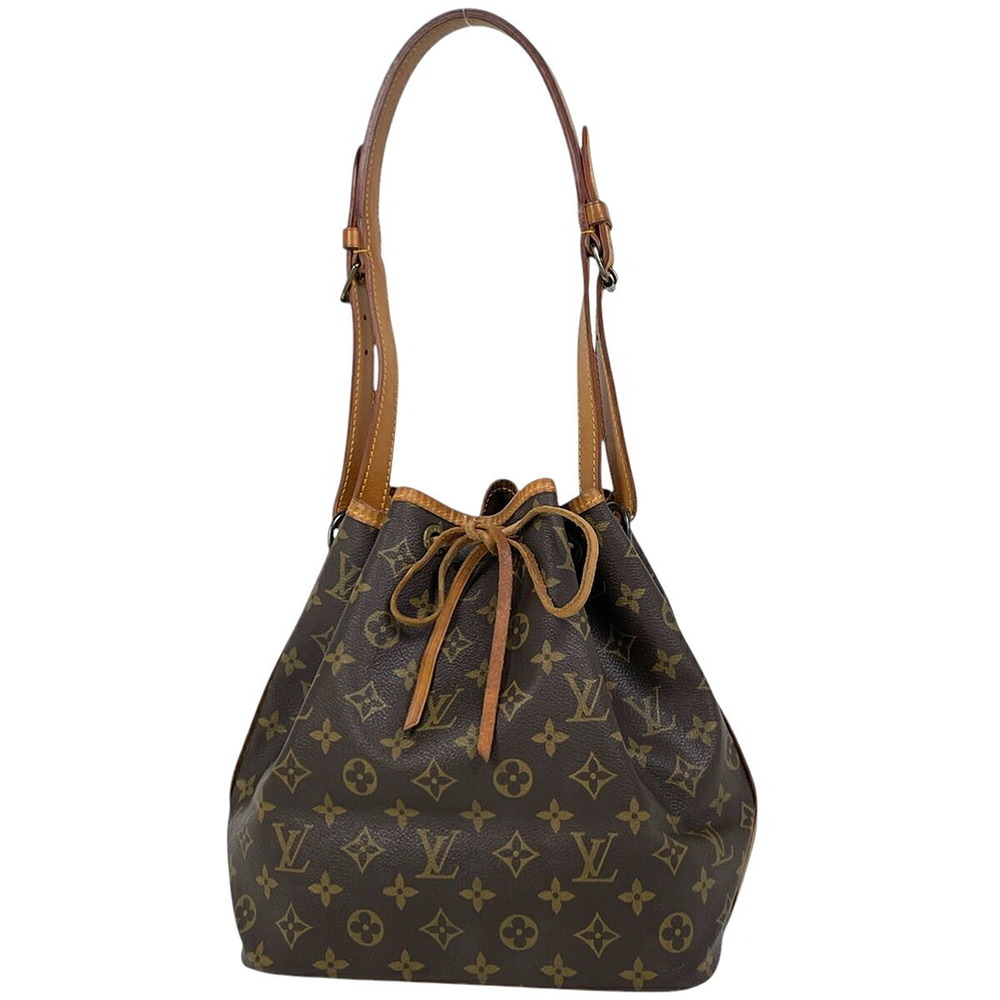 Louis Vuitton Noe Shoulder Hobo Drawstring Shoulder Bag Monogram Brown